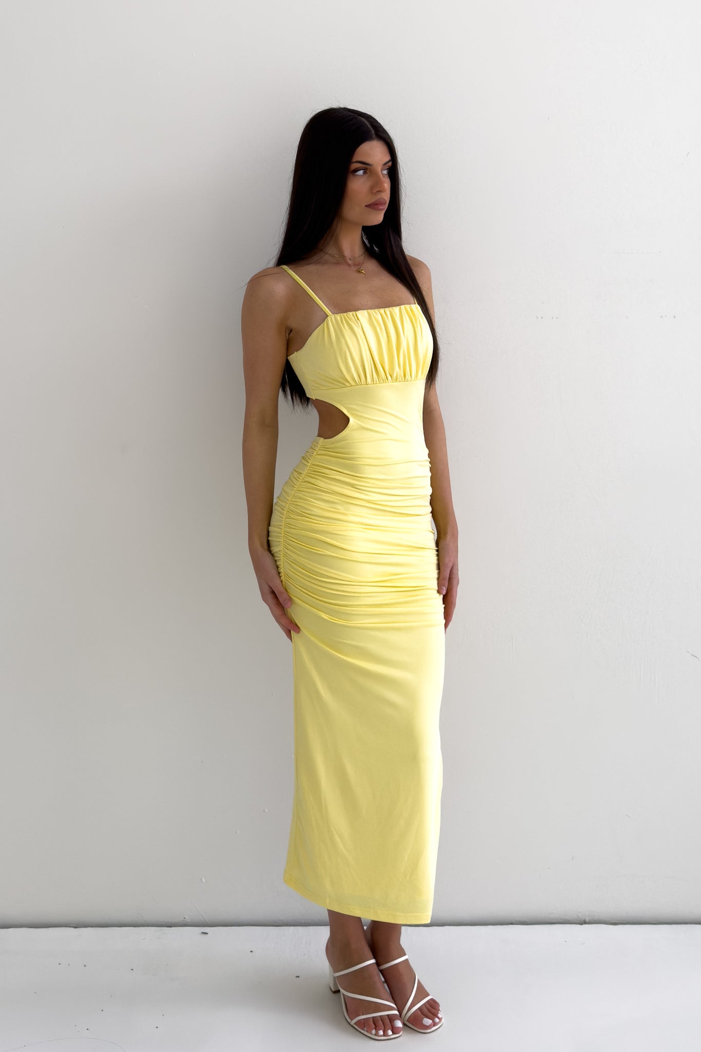 Kordyn Midi Dress - Yellow  GEMMACHIC