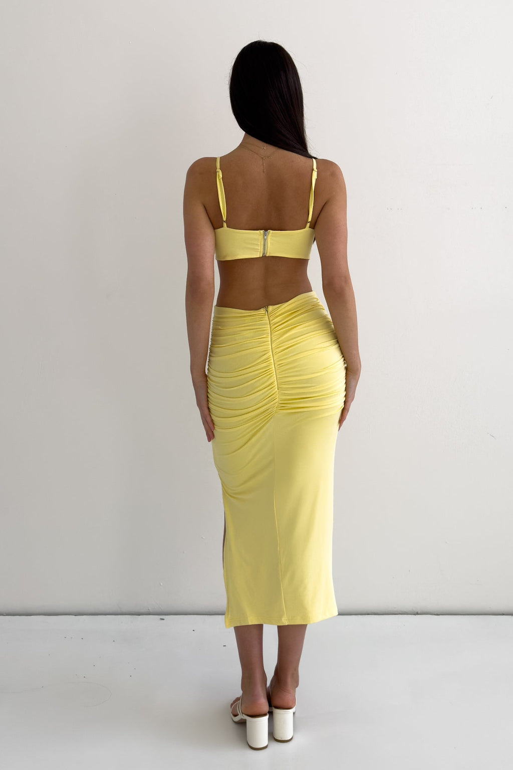 Kordyn Midi Dress - Yellow  GEMMACHIC