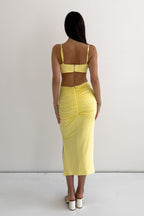 Kordyn Midi Dress - Yellow  GEMMACHIC