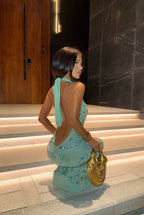 Tanaya Dress & Bag - Turquoise  GEMMACHIC