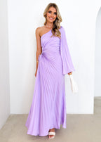 Amore One Shoulder Midi Dress - Lilac  GEMMACHIC