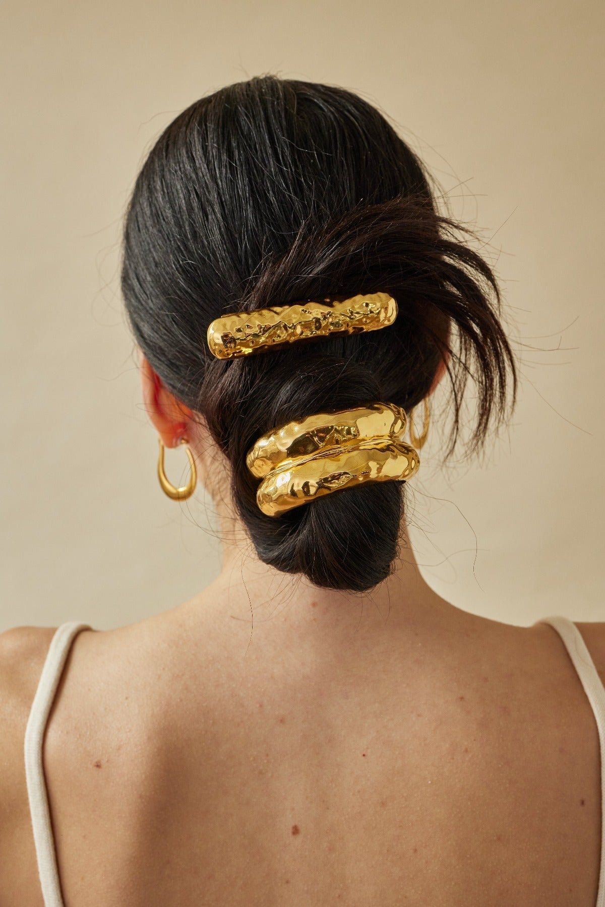 Hammered Bar Barrette  GEMMACHIC