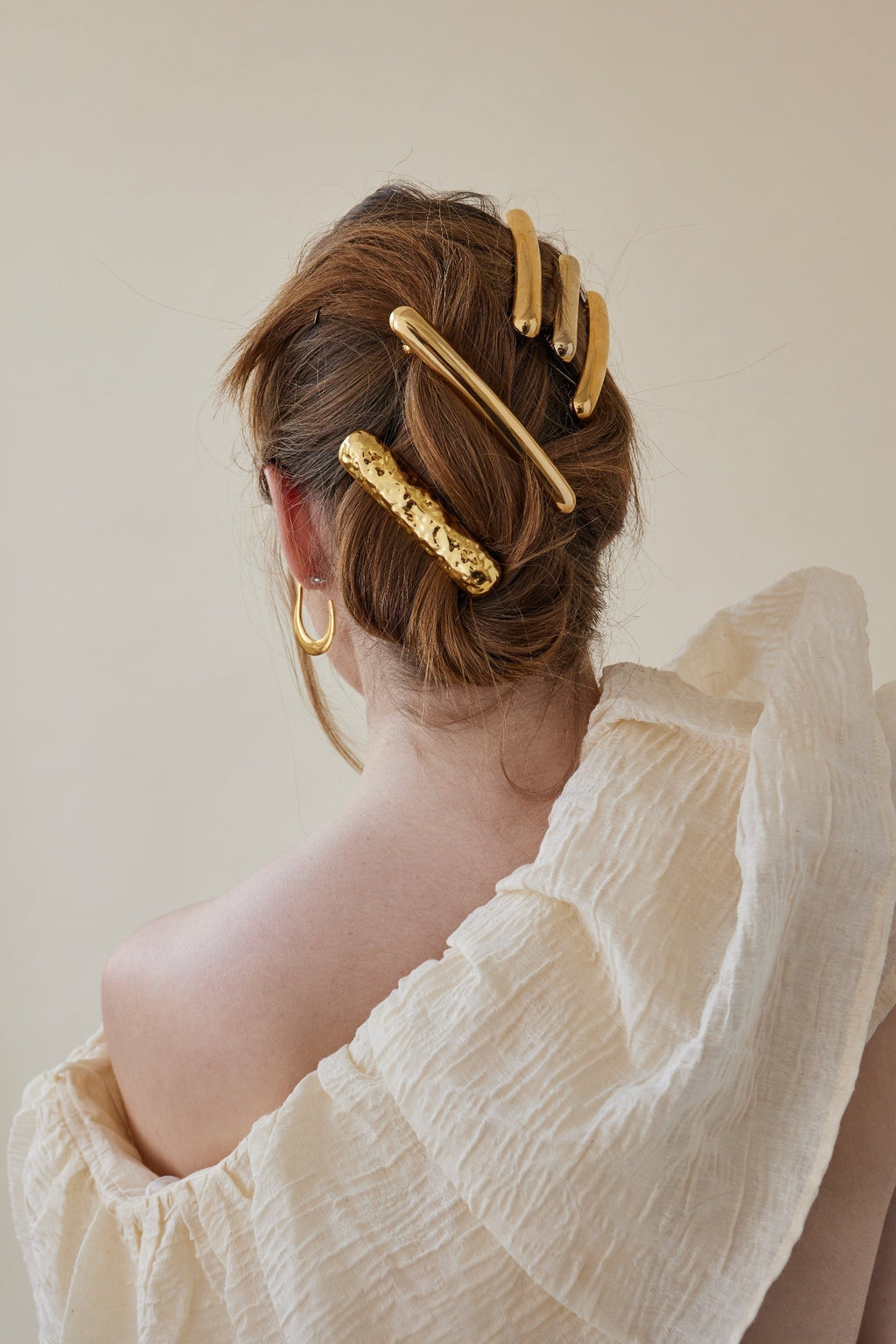 Hammered Bar Barrette  GEMMACHIC