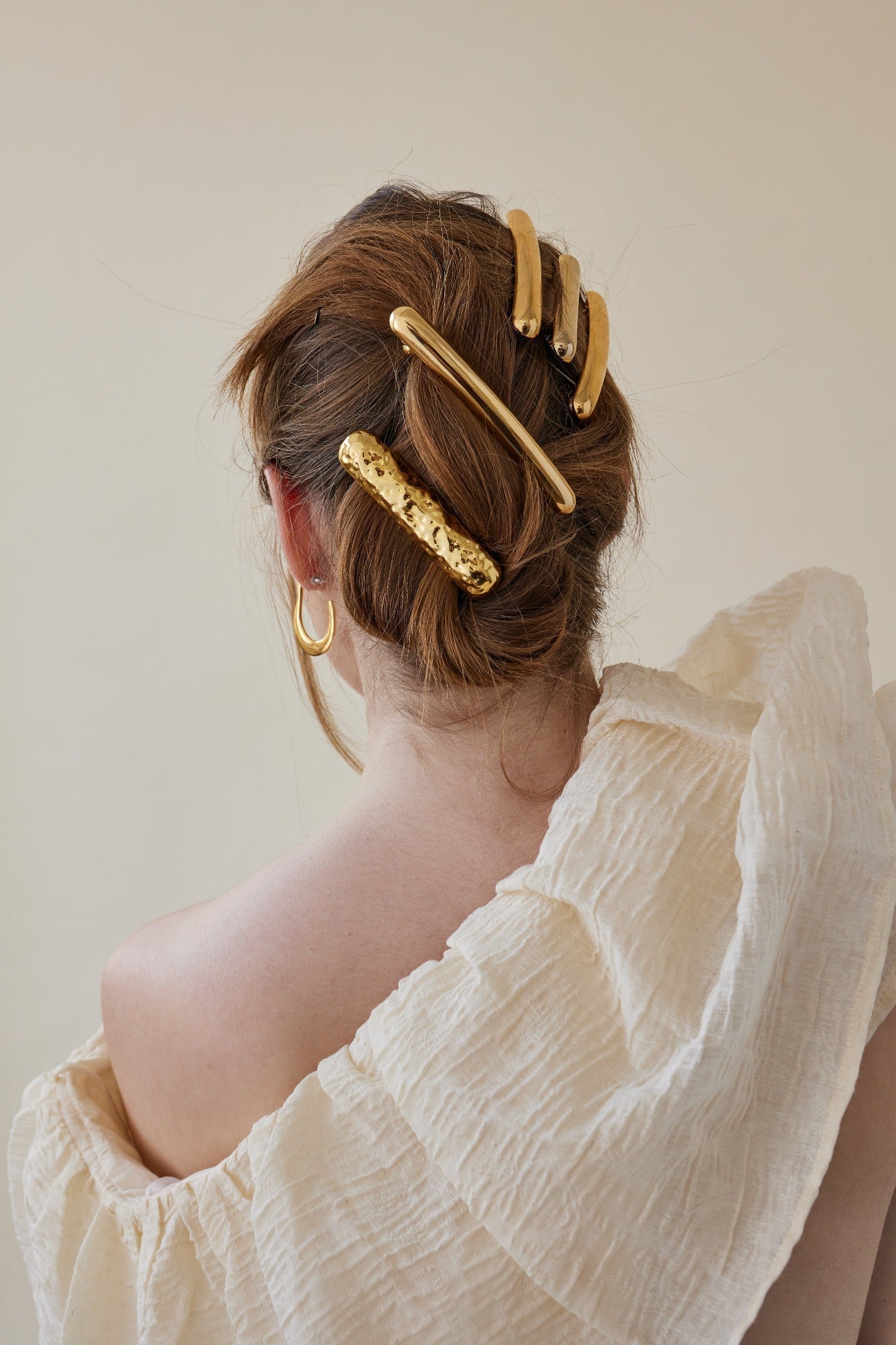 Hammered Bar Barrette  GEMMACHIC