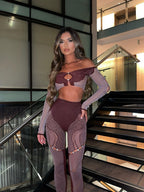 Cesca Two Piece - Burgundy  GEMMACHIC