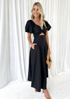 Larttie Off Shoulder Midi Dress - Black  GEMMACHIC