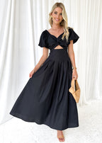 Larttie Off Shoulder Midi Dress - Black  GEMMACHIC