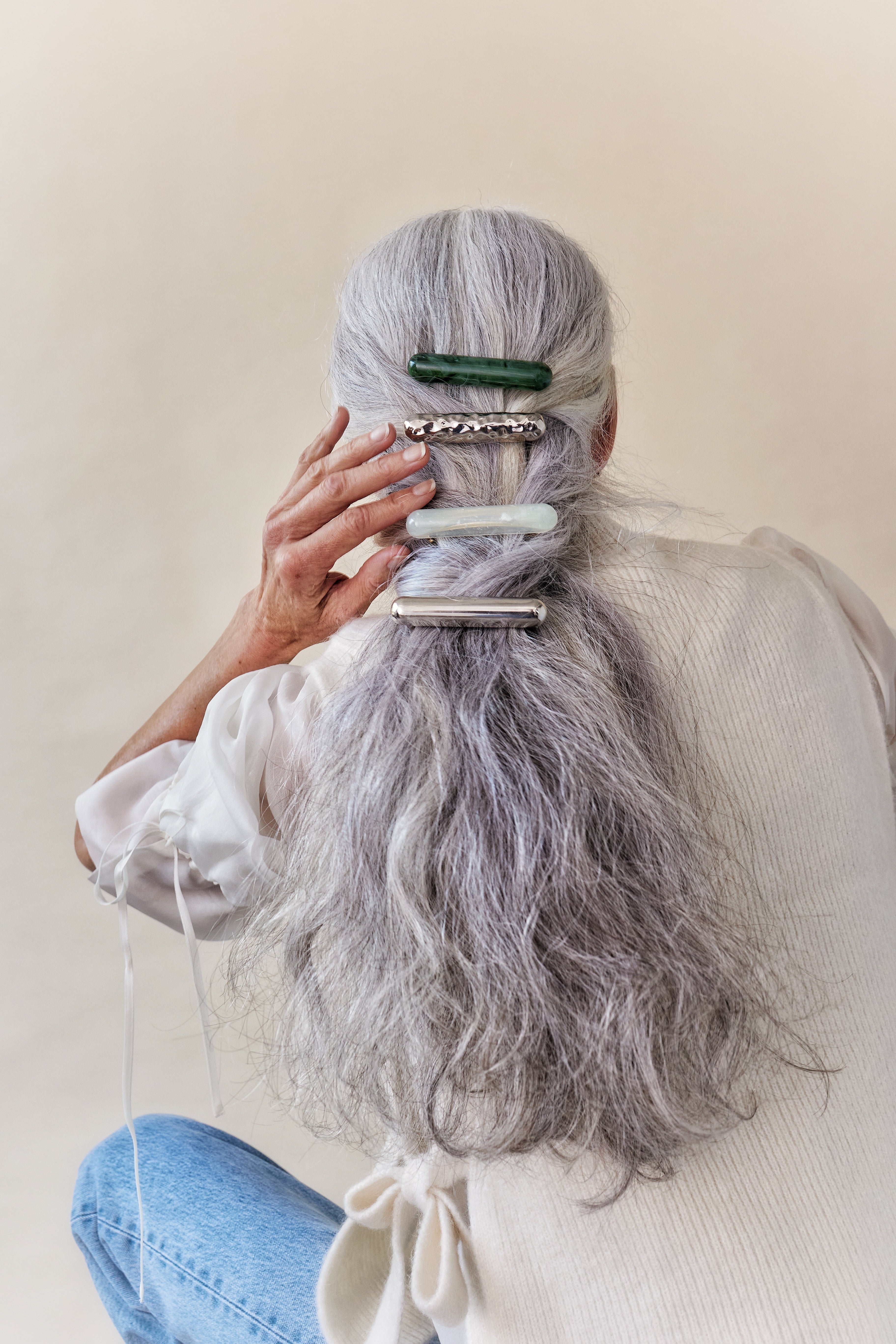 Hammered Bar Barrette  GEMMACHIC