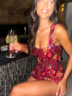 Crystal Dress & Bag - Red  GEMMACHIC