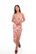 Angelina Floral Midi Dress  GEMMACHIC