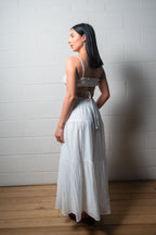 Rochelle Midi Dress - White  GEMMACHIC