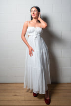 Rochelle Midi Dress - White  GEMMACHIC