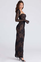LUCIENNE Black Lace Maxi Dress - Limited Edition  GEMMACHIC