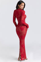 LUCIENNE Black Lace Maxi Dress - Limited Edition  GEMMACHIC