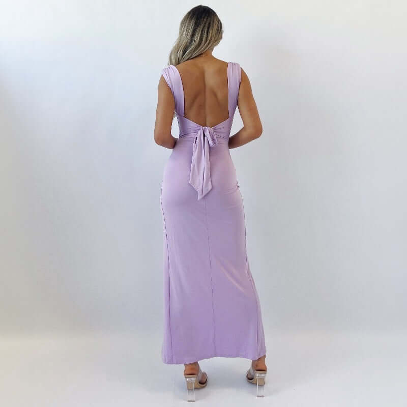 Laurelle Bodycon Midaxi Dress | Lilac  GEMMACHIC
