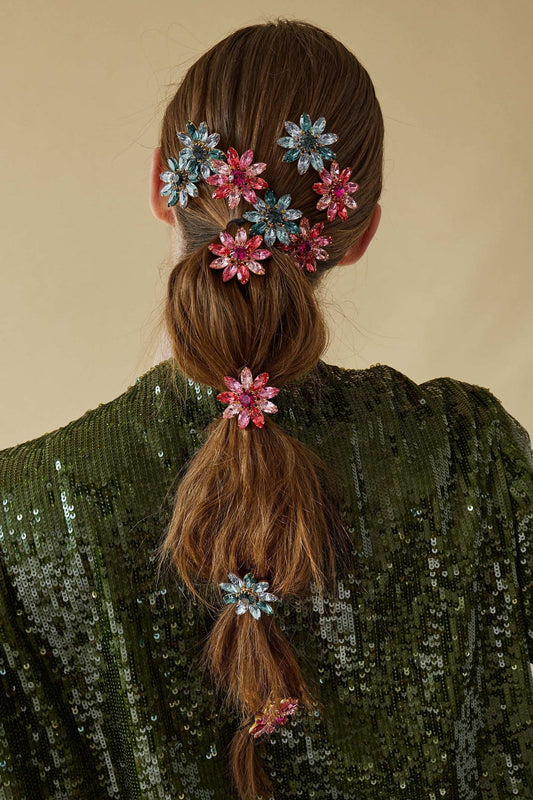 Zuri Crystal Flower Clip