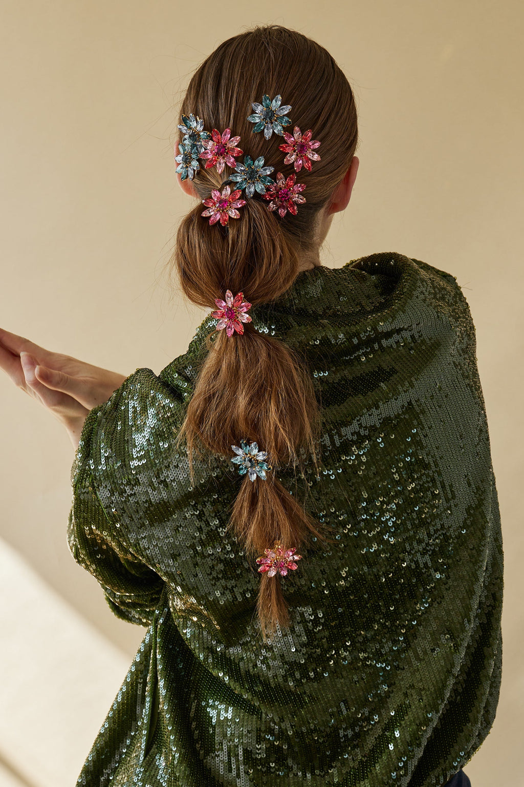 Zuri Crystal Flower Clip  GEMMACHIC