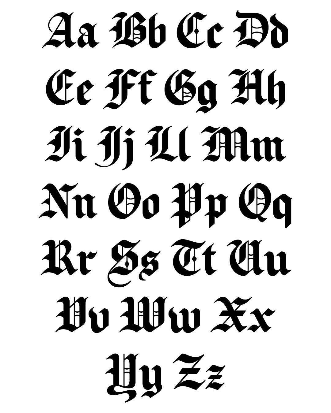 Gothic Letter Necklace  GEMMACHIC