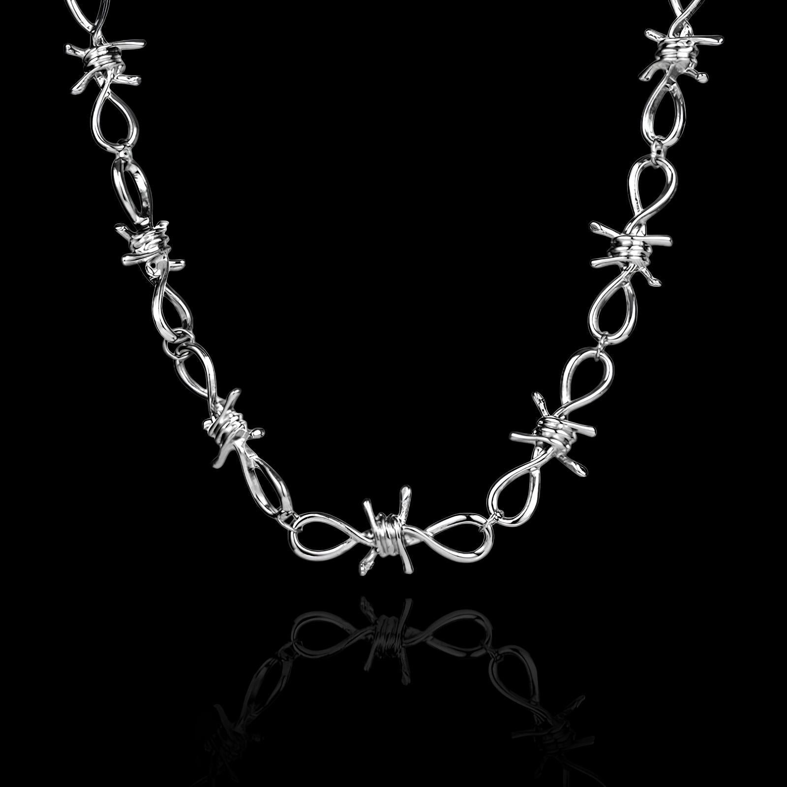Twisted Barb Wire Necklace  GEMMACHIC