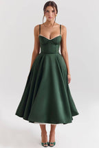 Mademoiselle Black Tulle Midi Dress  Gemma Chic
