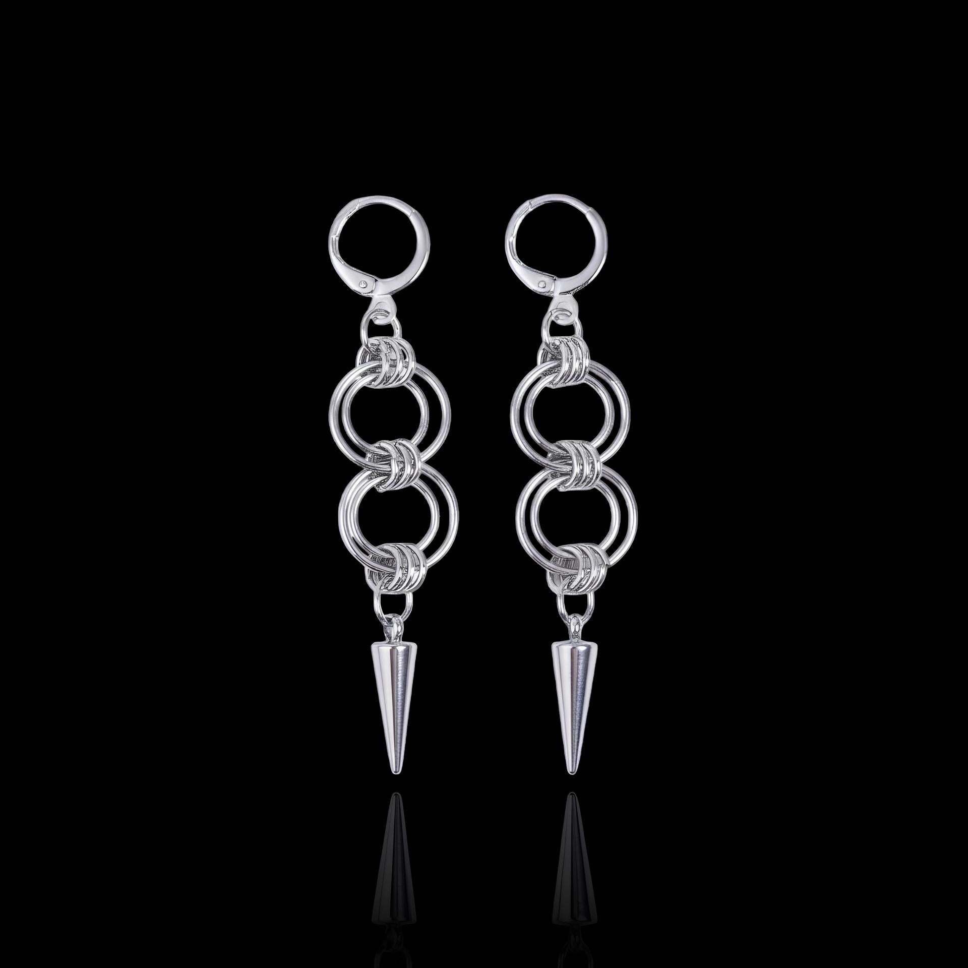 Spike Drop Hoops  GEMMACHIC