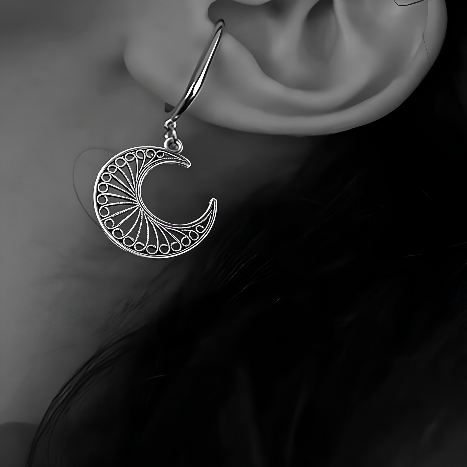 Occult Moon Earrings  GEMMACHIC
