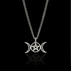 Triple Moon Necklace  GEMMACHIC