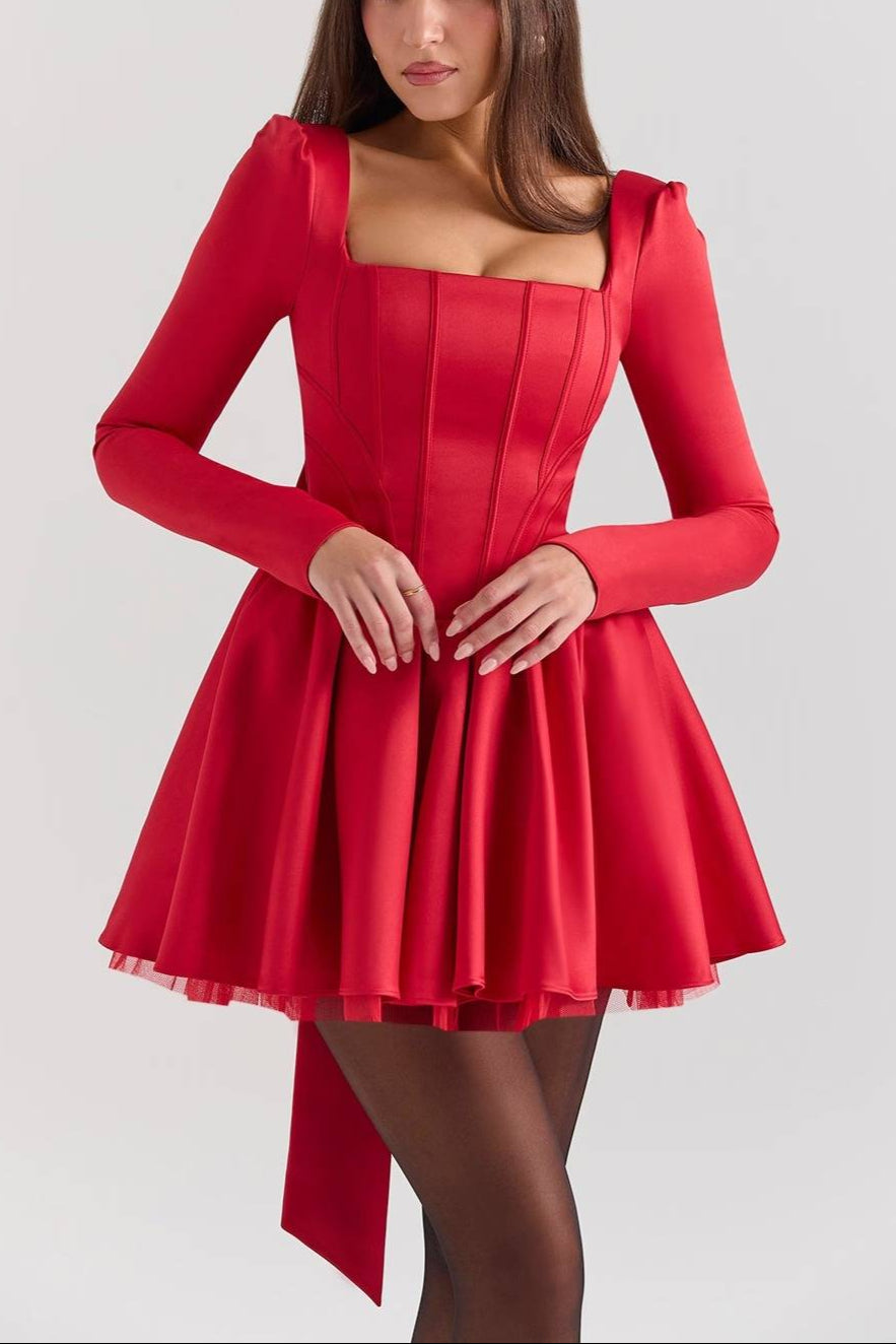 NINA_Holly_Red_Removable_Bow_Tulle_Mini_Dress_3