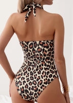 Wild Charm Halter One-Piece Swimsuit  GEMMACHIC
