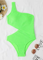 Riviera Cutout One-Shoulder Swimsuit  GEMMACHIC