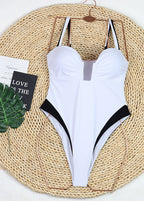 Celeste - Contrast Strap One-Piece Swimsuit  GEMMACHIC