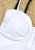 Celeste - Contrast Strap One-Piece Swimsuit  GEMMACHIC