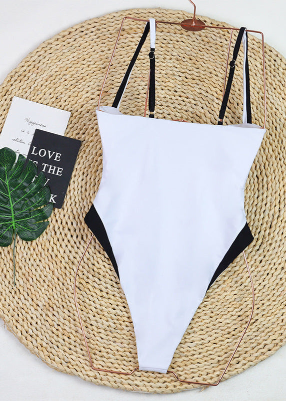 Celeste - Contrast Strap One-Piece Swimsuit  GEMMACHIC