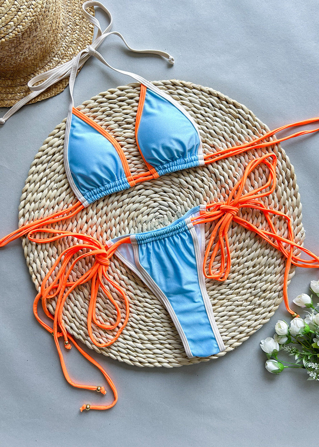 Zara - Colorblock Tie-String One-Piece Swimsuit  GEMMACHIC