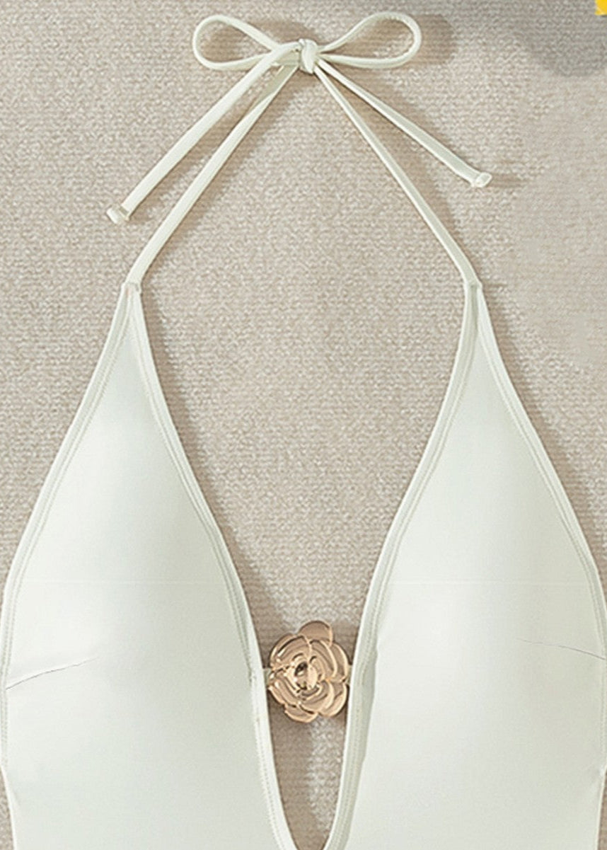 Luxe Halter Plunge One-Piece  GEMMACHIC