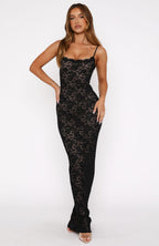 Still Her Lace Maxi Dress Black  GEMMACHIC
