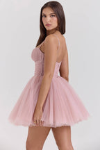 PRINCESS French Rose Tulle Mini Dress - Sale  Gemma Chic