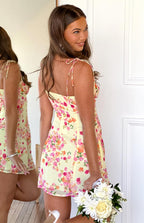 Penny Lane Yellow Bloom Mini Dress