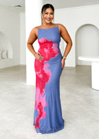 Kohl Maxi Dress - Blue Flowers  GEMMACHIC