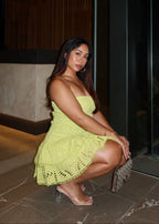 Ros¨¦ Dress - Lime  GEMMACHIC