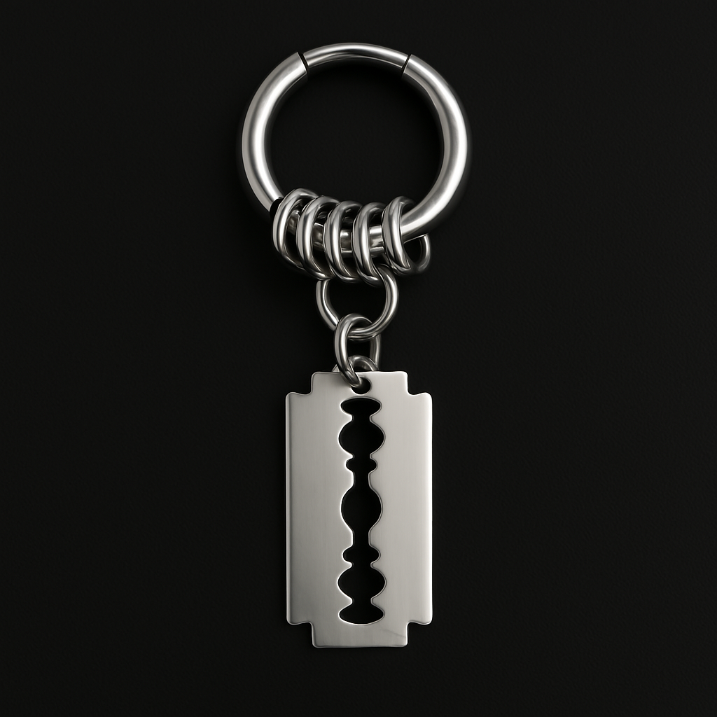 Razor Blade Hoop Earrings  GEMMACHIC