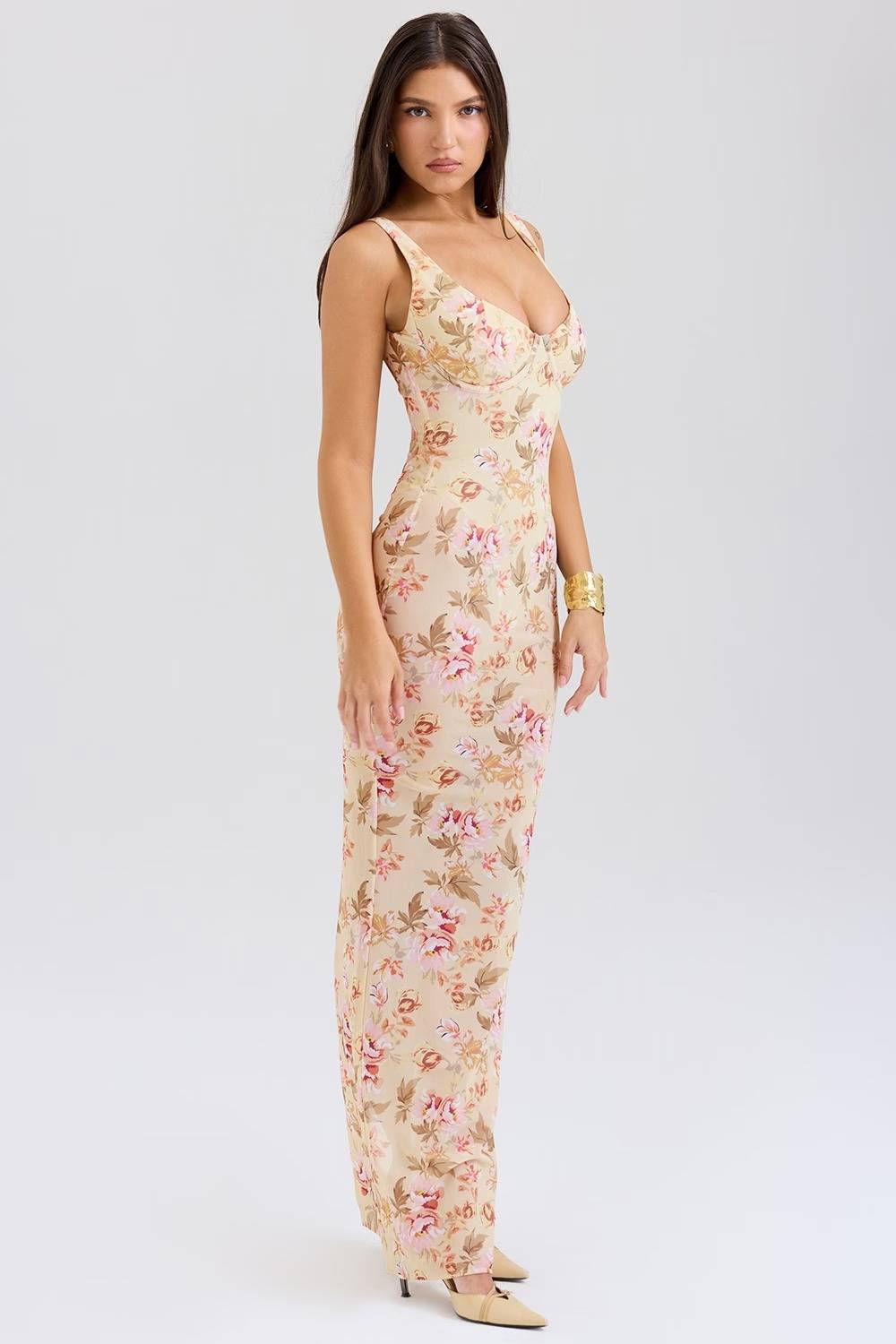 ROBINA Honeyflower Print Maxi Dress  Gemma Chic