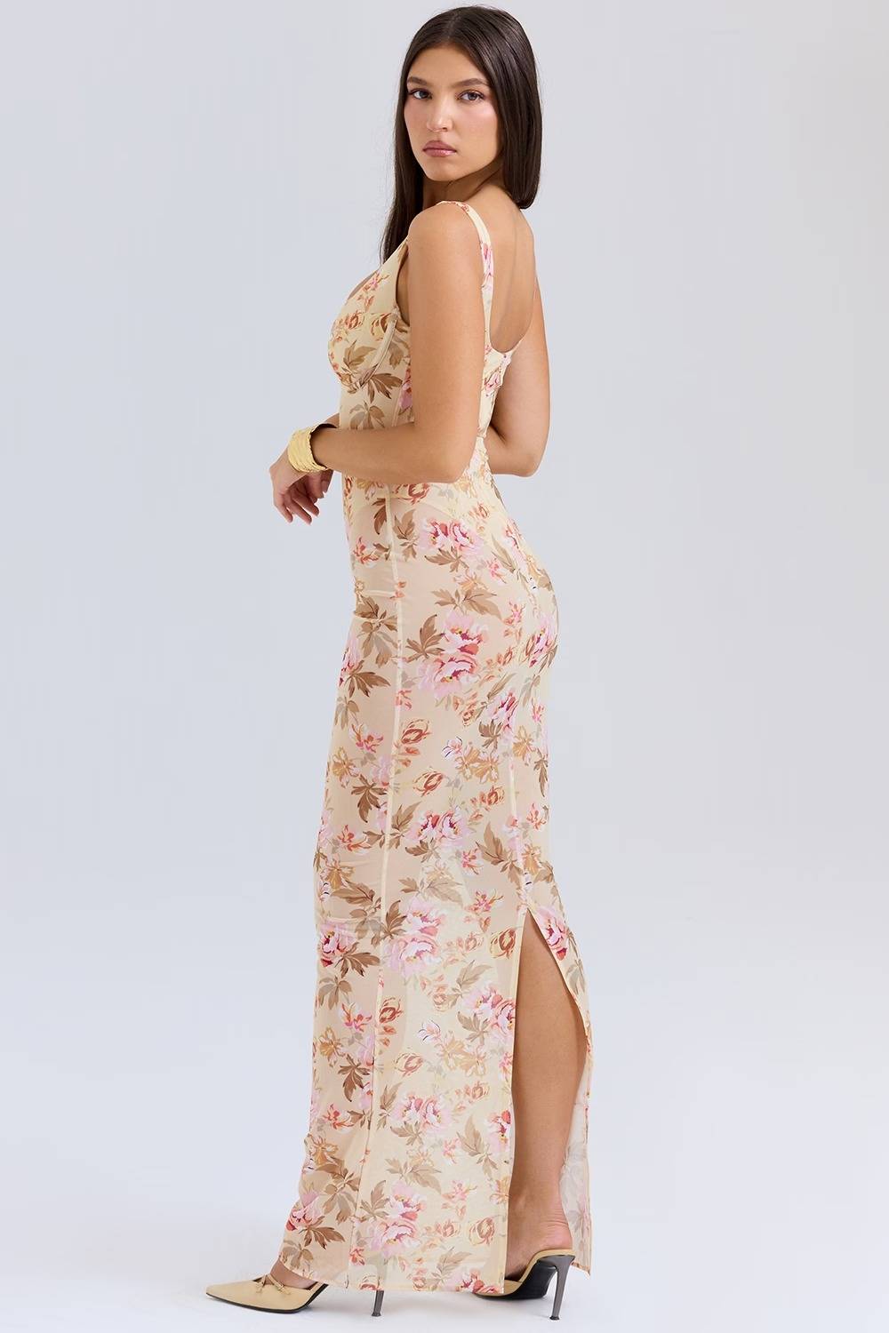 ROBINA Honeyflower Print Maxi Dress  Gemma Chic