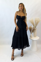 Rochelle Midi Dress - black  GEMMACHIC