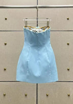 Valencia Dress - Baby Blue  GEMMACHIC