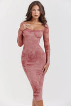 SERAPHINA Pink Print Corset Dress  GEMMACHIC