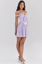 SOLEIL Orchid Off Shoulder Mini Dress  Gemma Chic