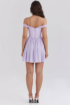 SOLEIL Orchid Off Shoulder Mini Dress  Gemma Chic