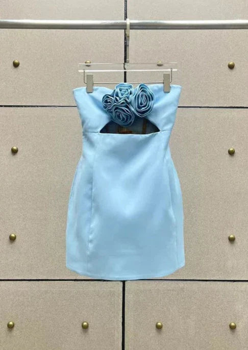 Valencia Dress - Baby Blue  GEMMACHIC