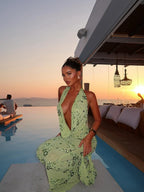 Tanaya Maxi Dress - Green  GEMMACHIC